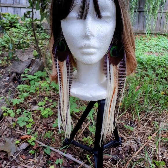 Handmade Owlita inspired feather earrings - Picture 2 of 3